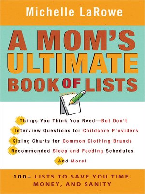cover image of A Mom's Ultimate Book of Lists